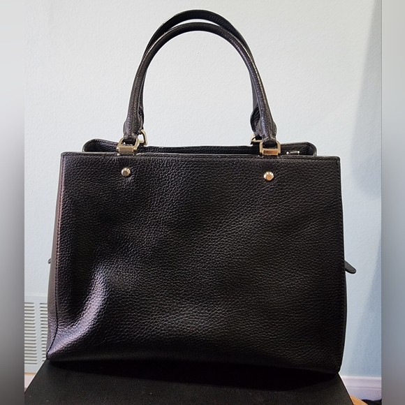 Kate Spade Leila Medium Triple Compartment SatchelBlack Pebbled Leather - Picture 2 of 15